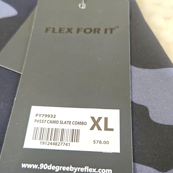 90 DEGREE WOMENS SPORTS CAMO PRINT LEGGINS SZE XL NEW WITH TAGS - Picture 6 of 9